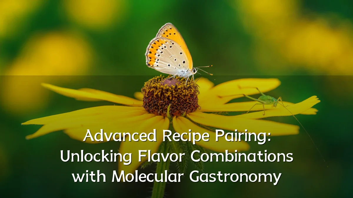 Advanced Recipe Pairing: Unlocking Flavor Combinations with Molecular Gastronomy