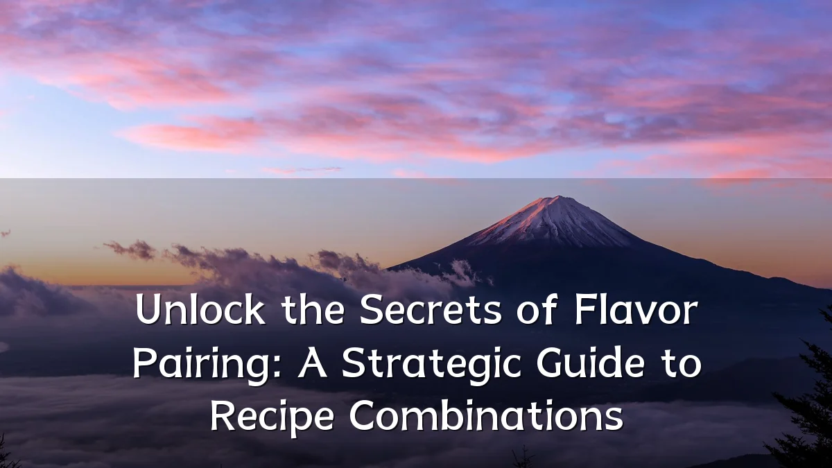 Unlock the Secrets of Flavor Pairing: A Strategic Guide to Recipe Combinations